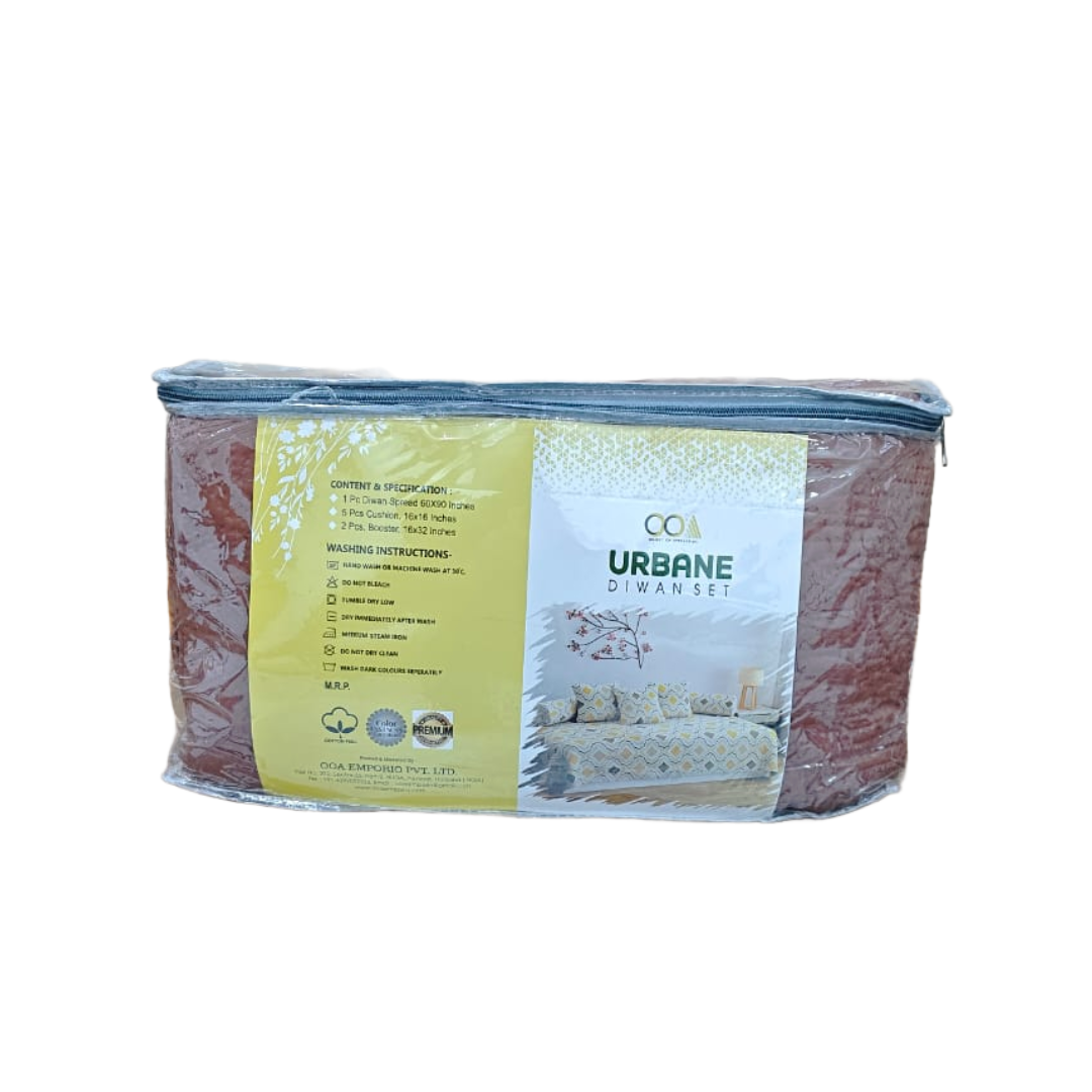 OOA Polycotton Plain Diwan Set