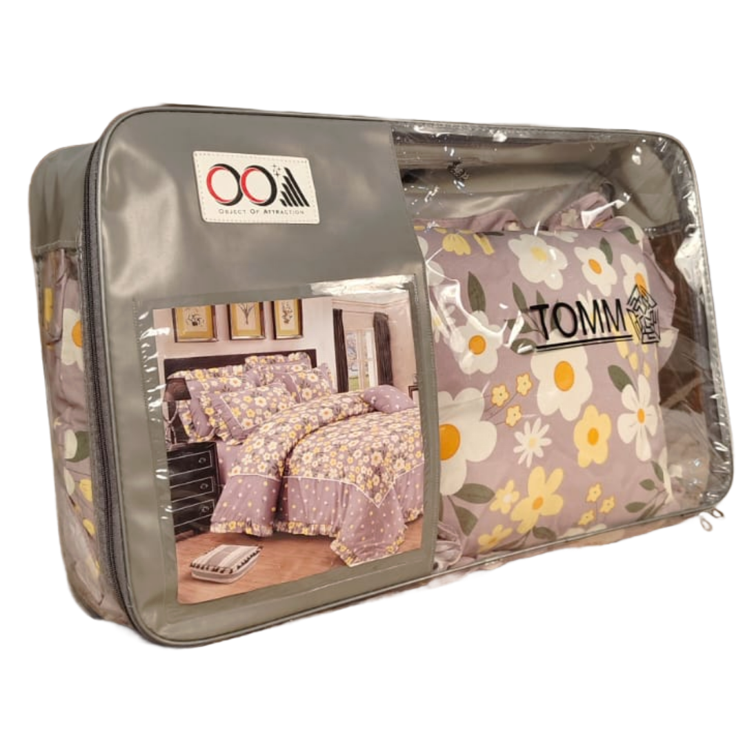 300 TC Glace Cotton Queen Size Bedding Set / Comforter Set