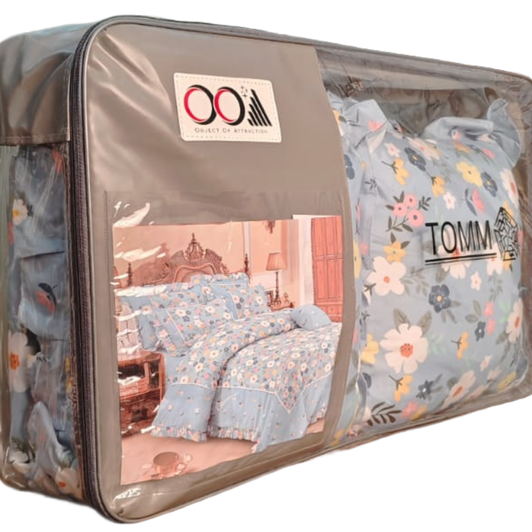 300 TC Glace Cotton Queen Size Bedding Set / Comforter Set