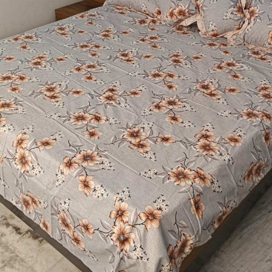 300 TC Glace Cotton Queen Size Bedding Set / Comforter Set