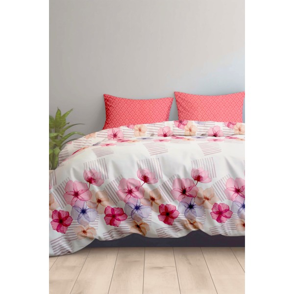 Bonafide 144 TC Polyester Bedsheet For Double Bed