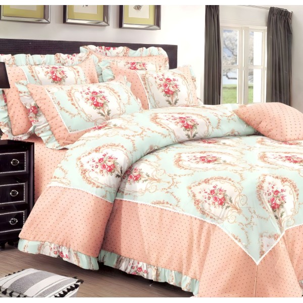 DAVAO 200 TC Polyester Floral AC Comforter Set of ...