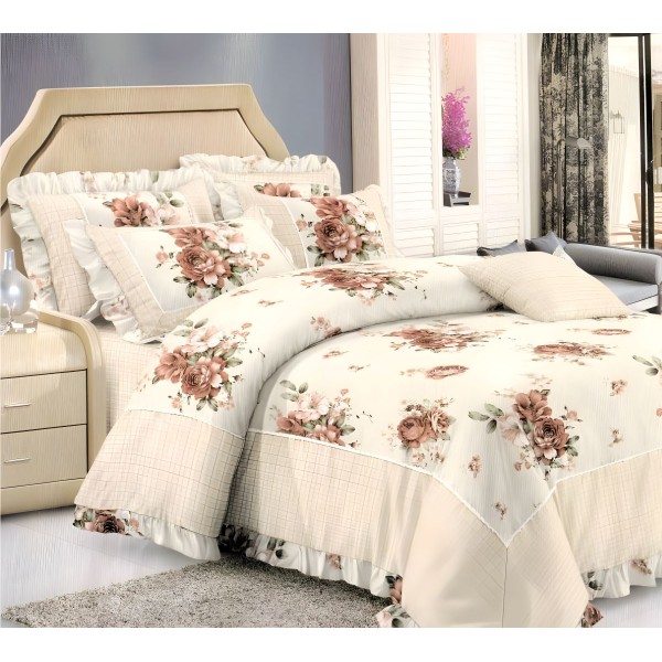 DAVAO 200 TC Polyester Floral AC Comforter Set of ...