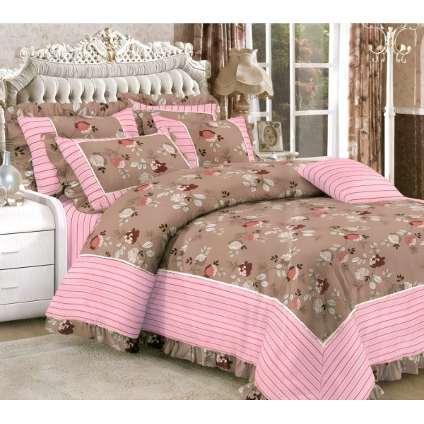 DAVAO 200 TC Polyester Floral AC Comforter Set of ...