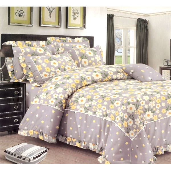 DAVAO 200 TC Polyester Floral AC Comforter Set of ...