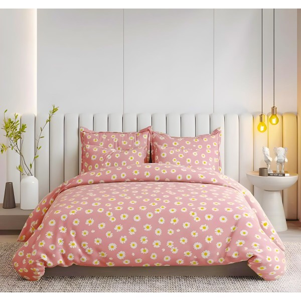 Clover 200 TC Polycotton Double Sized Bedding Set